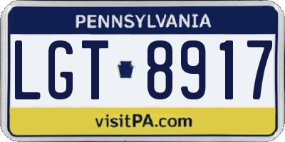PA license plate LGT8917