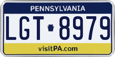 PA license plate LGT8979