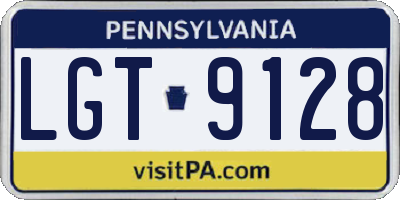PA license plate LGT9128