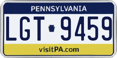 PA license plate LGT9459