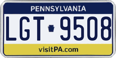 PA license plate LGT9508