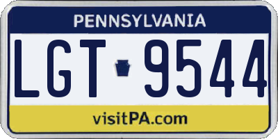 PA license plate LGT9544