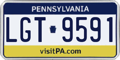 PA license plate LGT9591