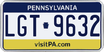 PA license plate LGT9632
