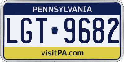 PA license plate LGT9682