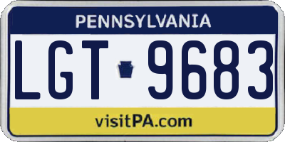 PA license plate LGT9683