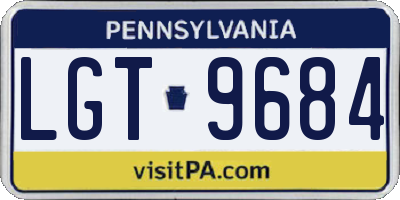 PA license plate LGT9684