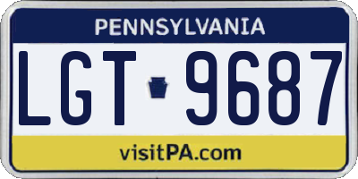 PA license plate LGT9687