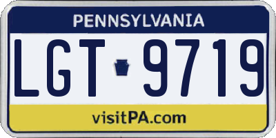 PA license plate LGT9719