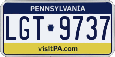 PA license plate LGT9737