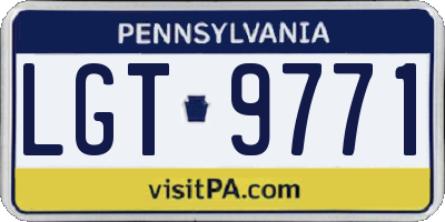 PA license plate LGT9771