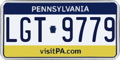 PA license plate LGT9779