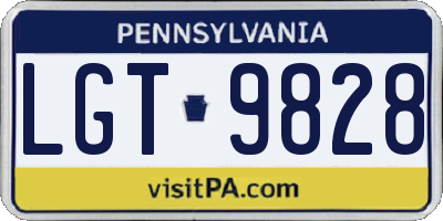 PA license plate LGT9828