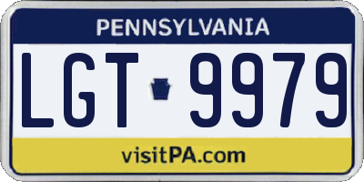 PA license plate LGT9979