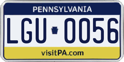 PA license plate LGU0056