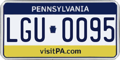 PA license plate LGU0095