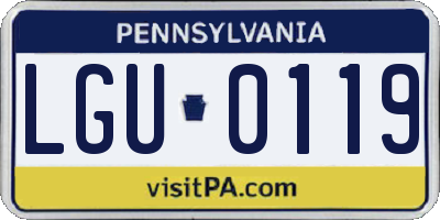 PA license plate LGU0119
