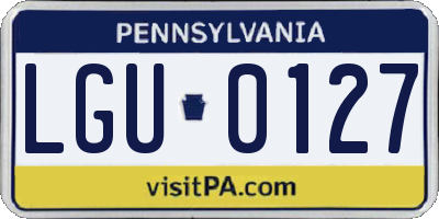 PA license plate LGU0127