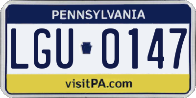 PA license plate LGU0147