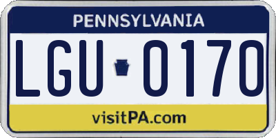 PA license plate LGU0170