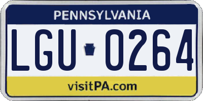 PA license plate LGU0264