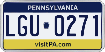 PA license plate LGU0271