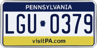 PA license plate LGU0379