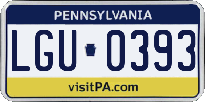 PA license plate LGU0393