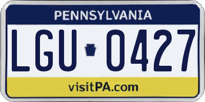 PA license plate LGU0427