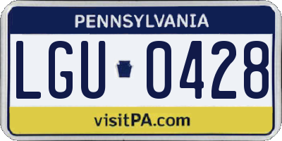 PA license plate LGU0428