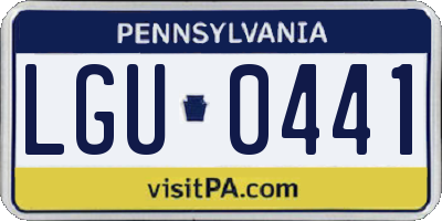 PA license plate LGU0441