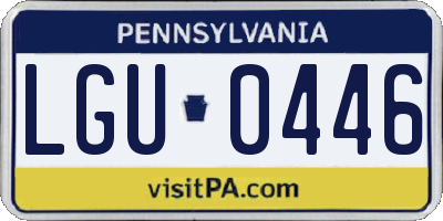 PA license plate LGU0446