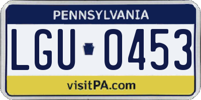 PA license plate LGU0453