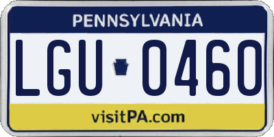 PA license plate LGU0460