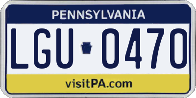 PA license plate LGU0470
