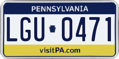 PA license plate LGU0471