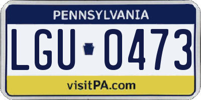 PA license plate LGU0473