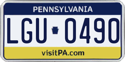PA license plate LGU0490