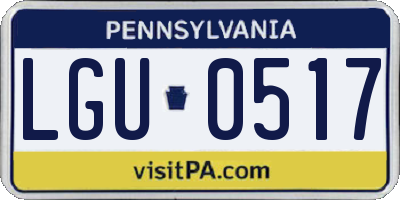 PA license plate LGU0517
