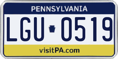 PA license plate LGU0519
