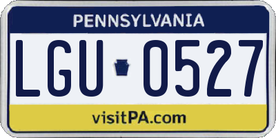 PA license plate LGU0527