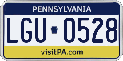 PA license plate LGU0528