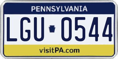 PA license plate LGU0544