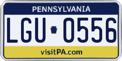 PA license plate LGU0556