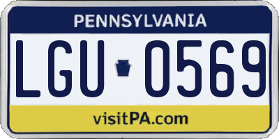 PA license plate LGU0569