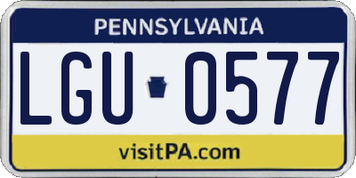 PA license plate LGU0577