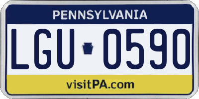 PA license plate LGU0590