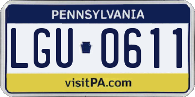 PA license plate LGU0611
