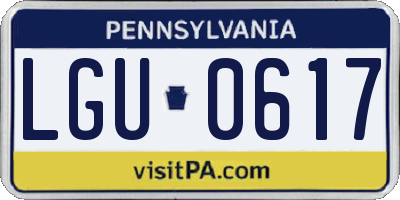 PA license plate LGU0617