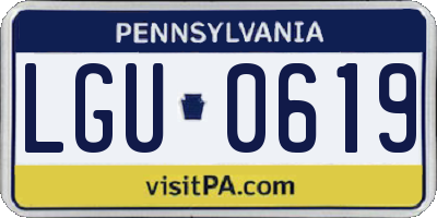 PA license plate LGU0619